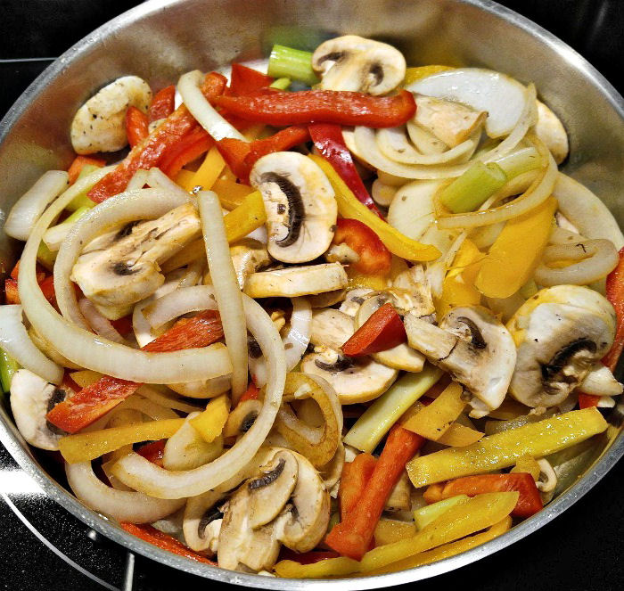 Add the mushrooms and garlic