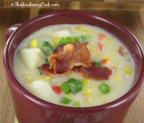 Home made potato and corn chowder