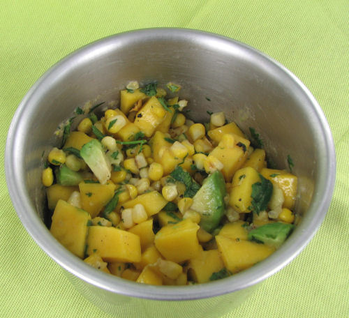 corn, mango and avocado salsa