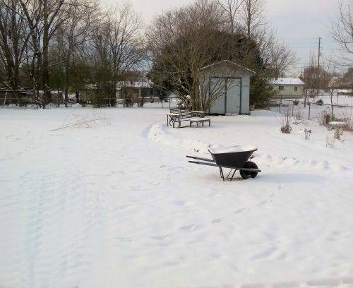 trench covered in snow.