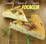 Tomato Onion & Pepper Focaccia Bread