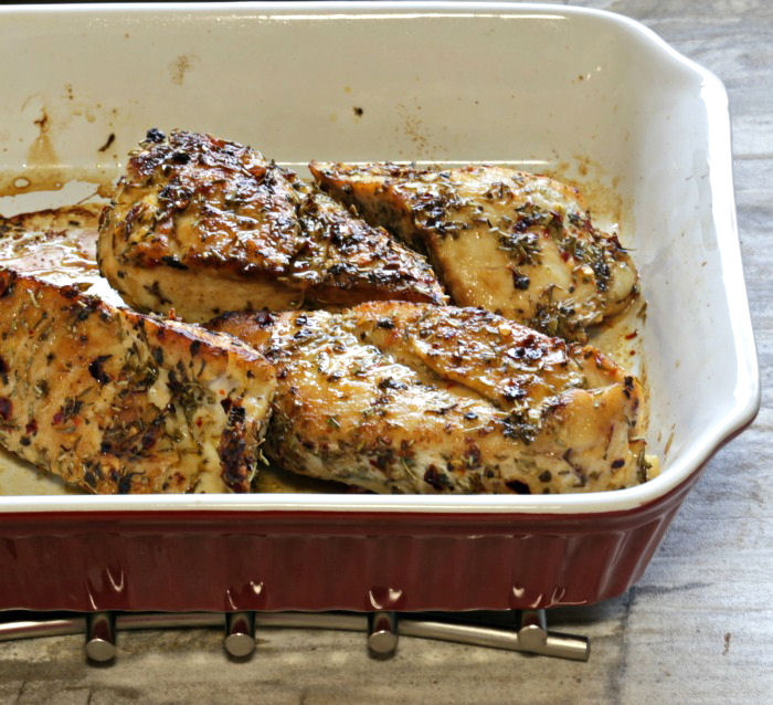 Herb crusted chicken