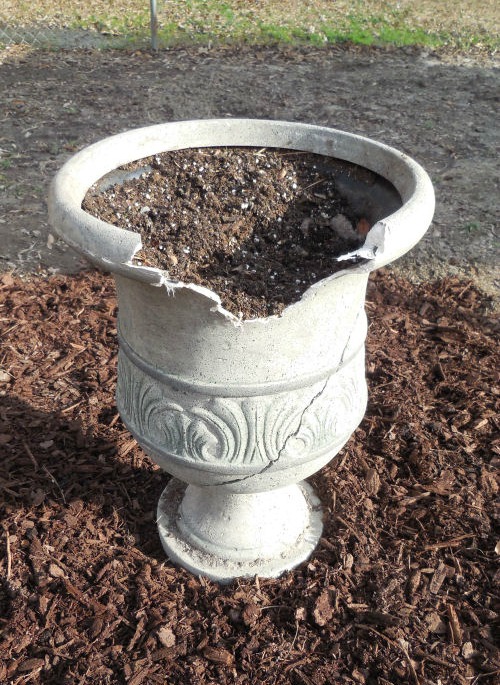 This damaged urn will be the focal point of my path design.
