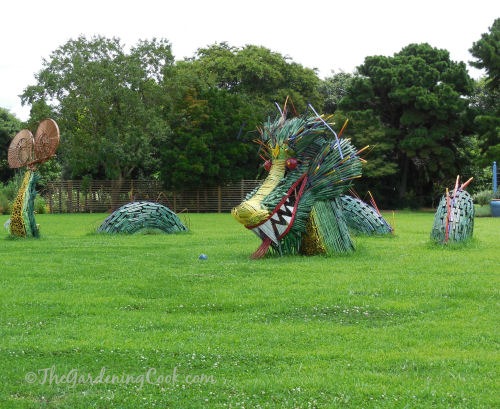 Dragon display at the entry to the Raleigh Botanical gardens