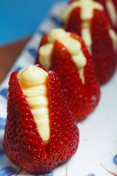 Strawberries with almond cream