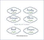 Free Herb Plant Labels for Mason Jars and Pots