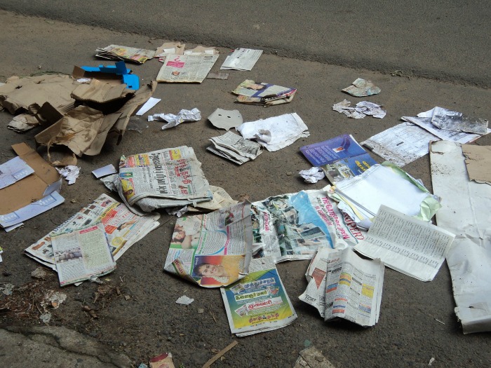 Litter on the ground