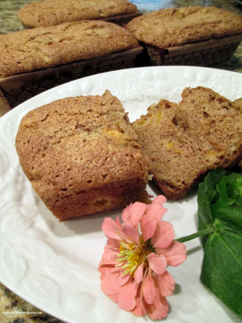 Peach Bread with Lavender Sprinkles