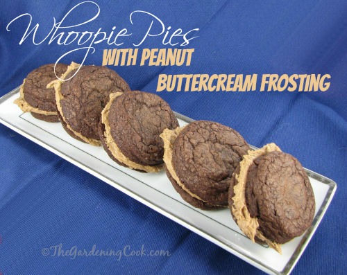 Chocolate peanut butter whoopie pies