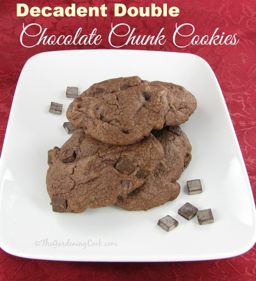 Double chocolate chunk cookies