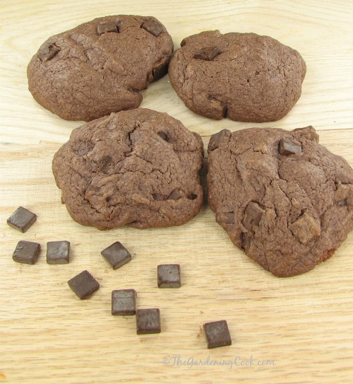 Double chocolate chunk cookies