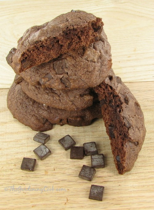 Double chocolate chunk cookies
