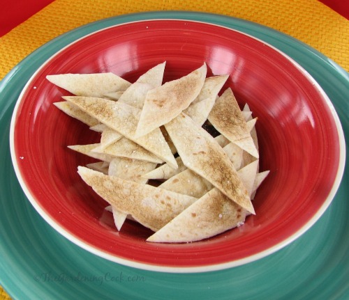 DIY homemade tortilla chips made in the microwave