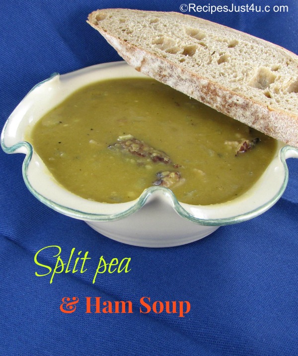 split pea soup Split Pea and Ham Soup from recipesjust4u.com
