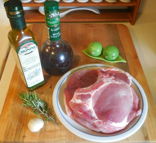 Ingredients for Garlic Rosemary pork chops