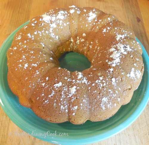 Pistachio almond bundt cake