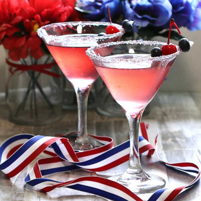 Cosmopolitans for the 4th of July.
