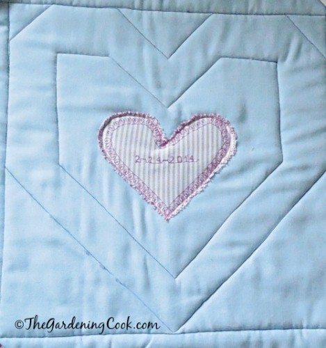 back of the memory cloth