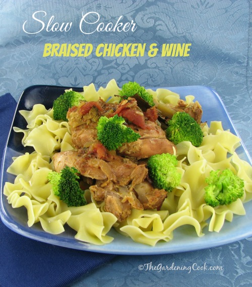 Slow Cooker Braised Chicken and Wine