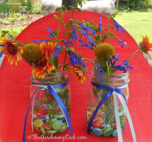 Fill with water and add fresh flowers