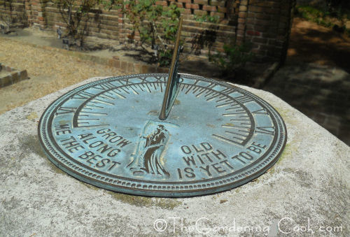 Sundial in the Elizabethan Gardens in Manto, NC