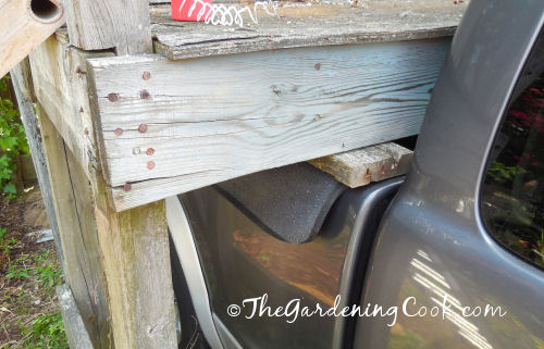 planks of wood give the playhouse something hard to sit on.