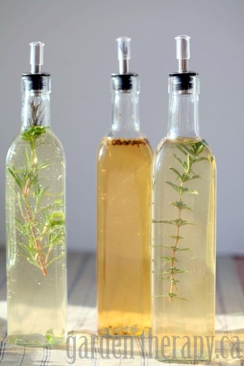 Herb infused vinegar