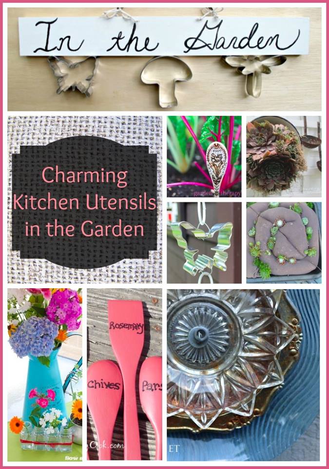 Recycling Kitchen Utensils into garden art: the gardeningcook.com
