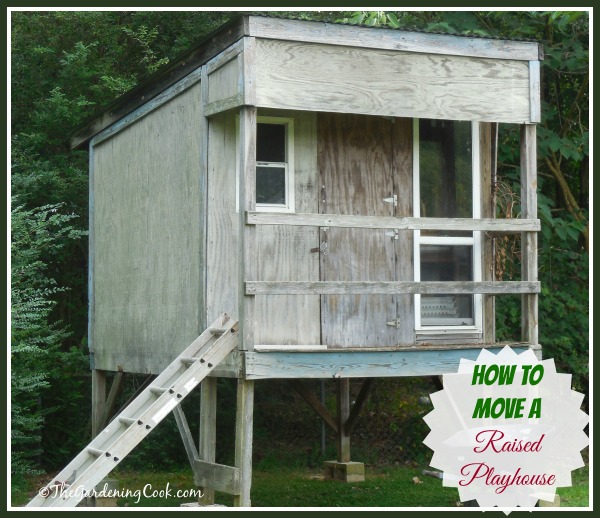 How to move a raised playhouse: https://staging.thegardeningcook.com/move-raised-playhouse/