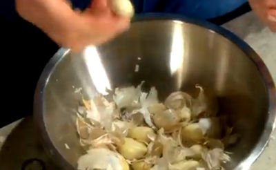 Peel a head of garlic in less than a minute.