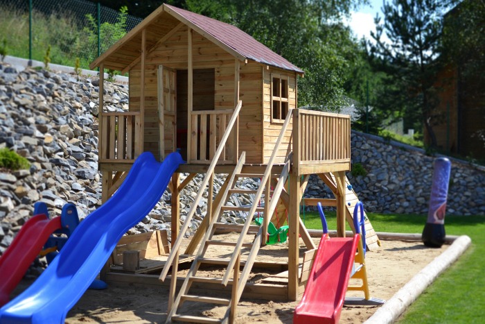Play ground areas in sunny spots won't attract fleas as readily