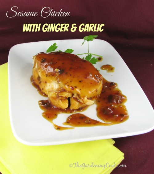 Sesame Chicken with Garlic and Ginger