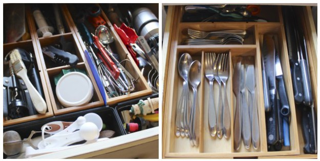 Expandible cutlery drawer liners from Costco.