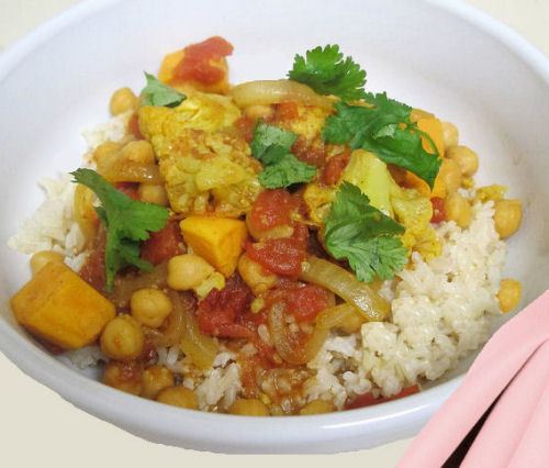 Crock pot vegetable curry