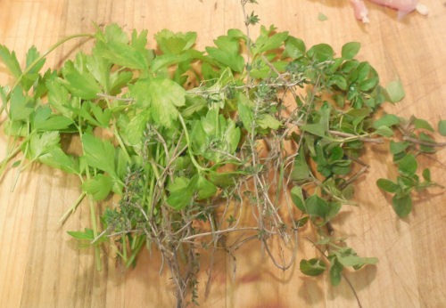 add fresh herbs