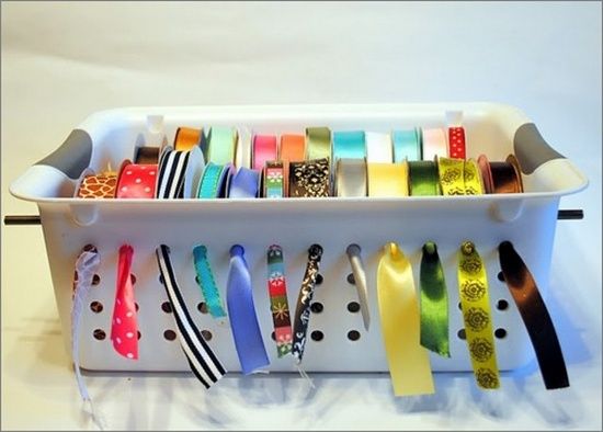 DIY ribbon holder from spunkyjunky.blogspot.com
