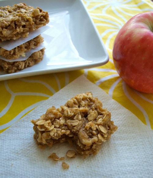 Apple peanut butter snack bar from happyhealthymama.com