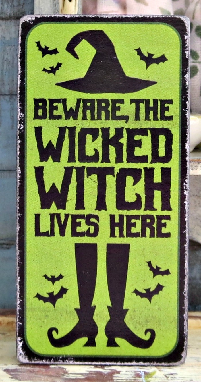 Wicked witch sign