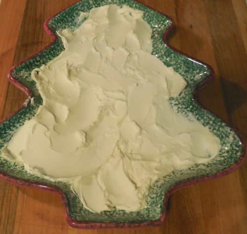 Spread on the cream cheese
