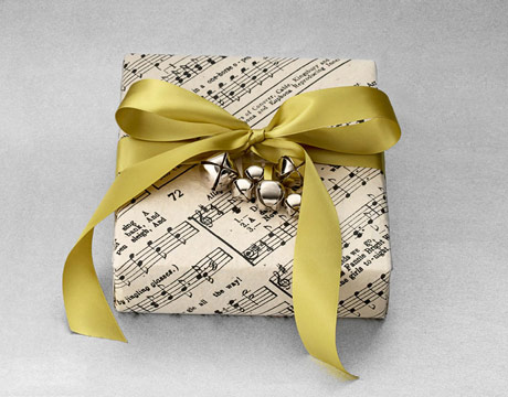 Sheet music wrap from countryliving.com