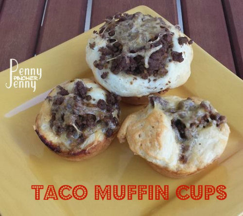Taco muffin cups
