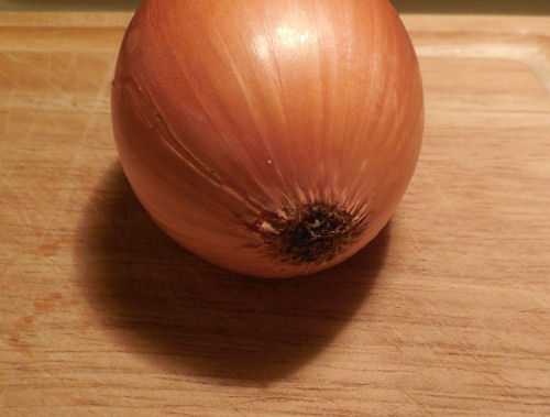 We will remove this part of the onion