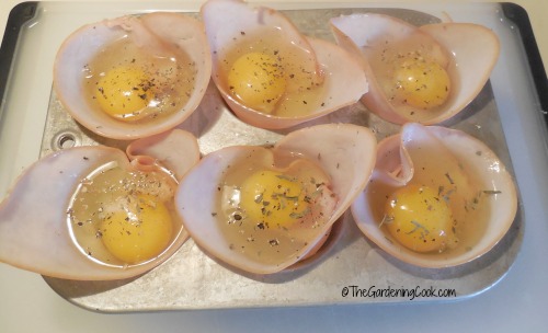 Season your egg cups.