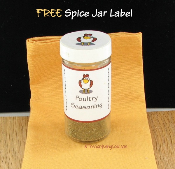 Free Poultry Seasoning Label PLUS the recipe to make your own spice blend!