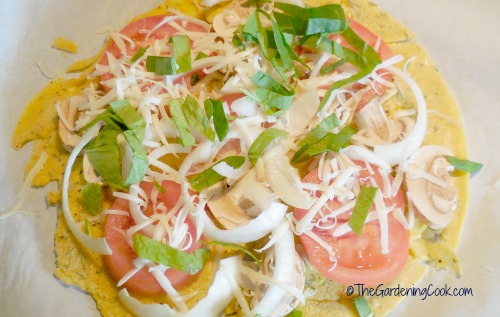 Gluten Free Tomato Mushroom Pizza