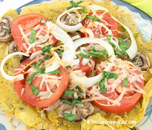 Gluten Free Tomato Mushroom Pizza