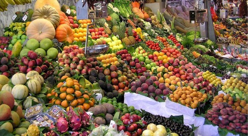 farmer's markets are a good source of inexpensive fruit and vegetables