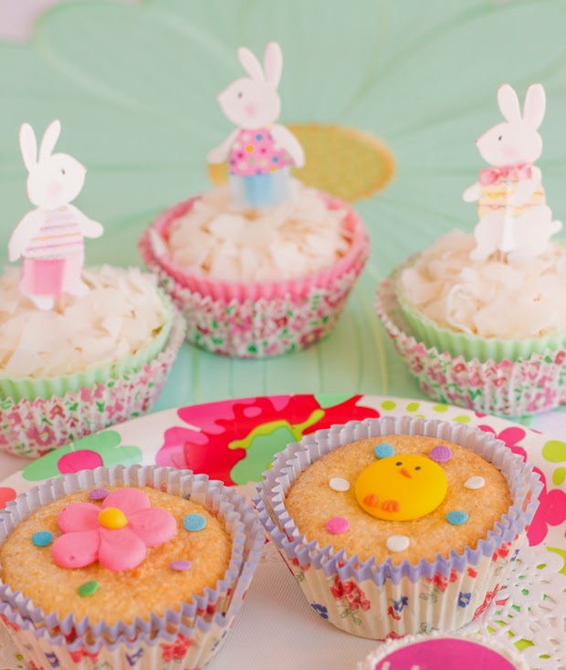 Gluten free coconut and cheese cupcakes. Perfect for Easter or any time of the year. Today's featured recipe from mollymell.blogspot.com