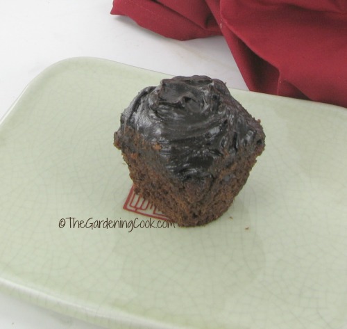 single serve treat of chocolate cake.