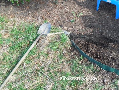 edging a garden bed